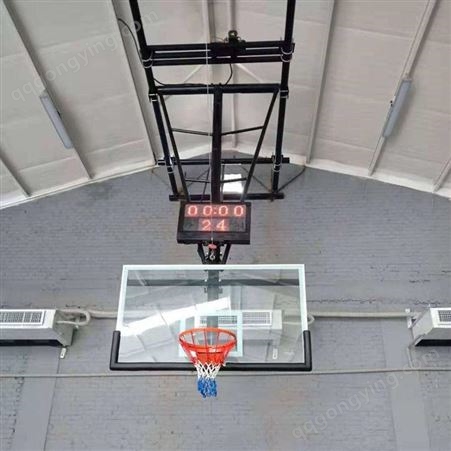 直供美式吊顶篮球架悬空电动升降折叠成人标准比赛悬挂投篮架