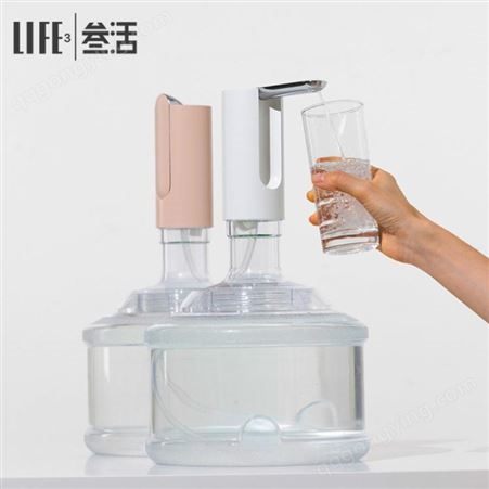3life叁活012电动桶装水抽水器 家用USB充电折叠出水器自动上水器